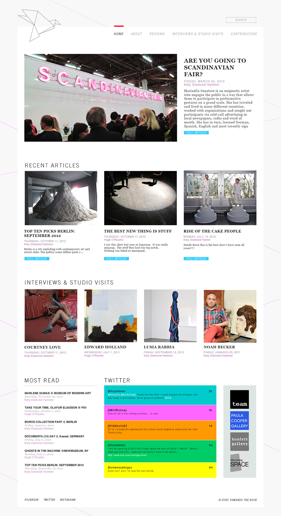 Eyes Towards the Dove Website Image